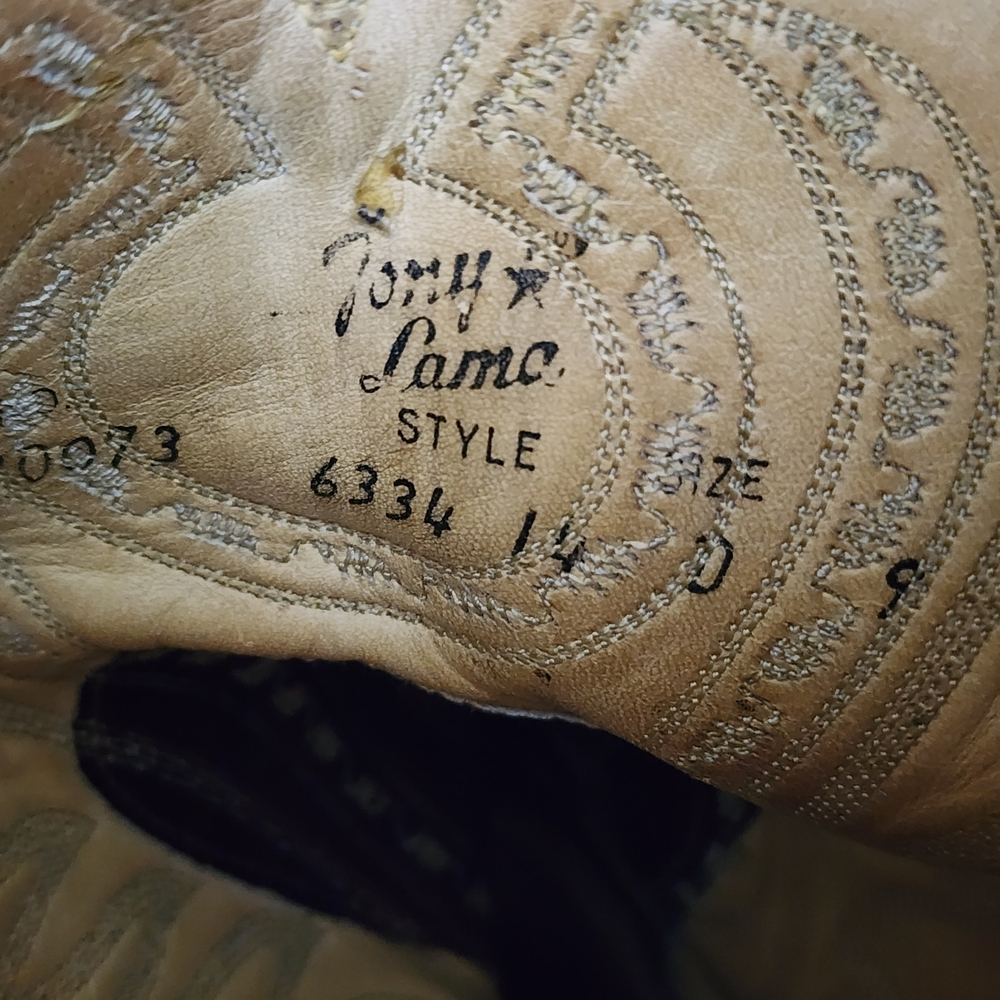 Tony Lama Rich Brown Western Boots - Picture 14 of 15